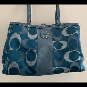 Teal Authentic Coach Purse